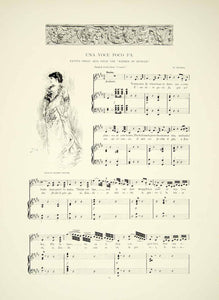 1895 Print Sheet Music Una Voce Poco Fa Barber Of Seville Patti's Aria Rossini