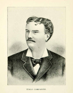 1902 Print Italo Campanini Opera Singer Portrait Victorian Music Vocalist XMA2