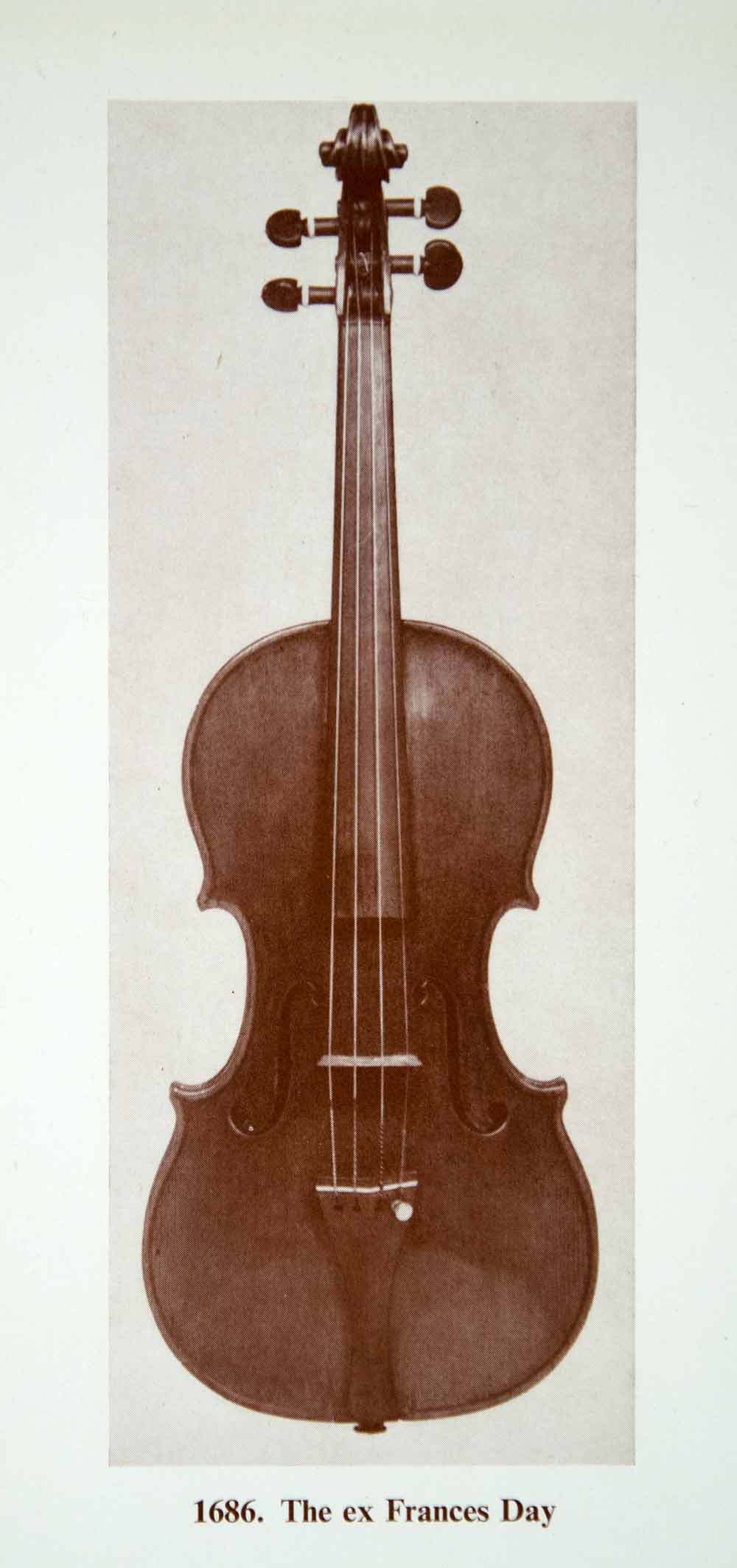 1961 Prints Antonio Stradivari Ex Frances Day Violin Musical String XMA4