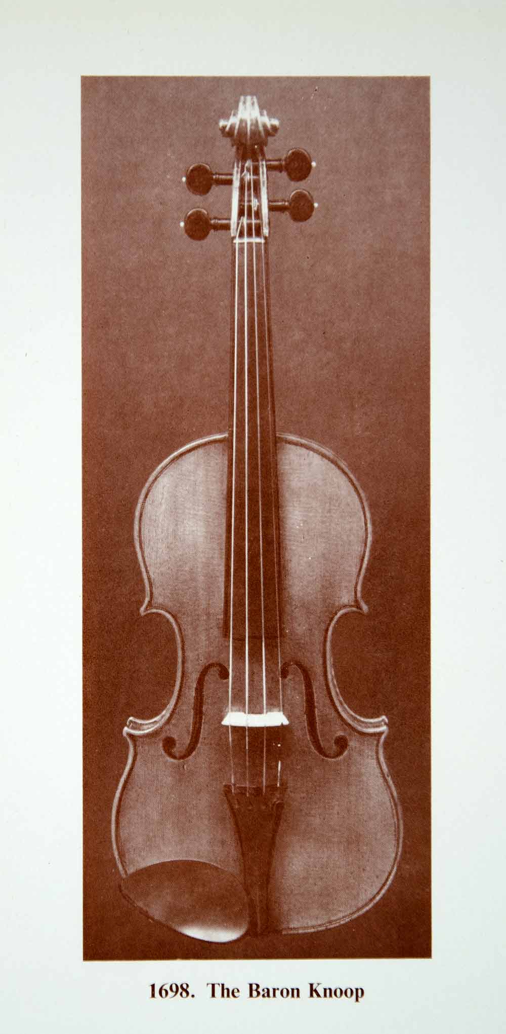 1961 Prints Antonio Stradivari Baron Knoop Violin Musical String Instrument XMA4