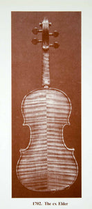 1961 Prints Antonio Stradivari Ex Elder Violin Musical Instrument Golden XMA4
