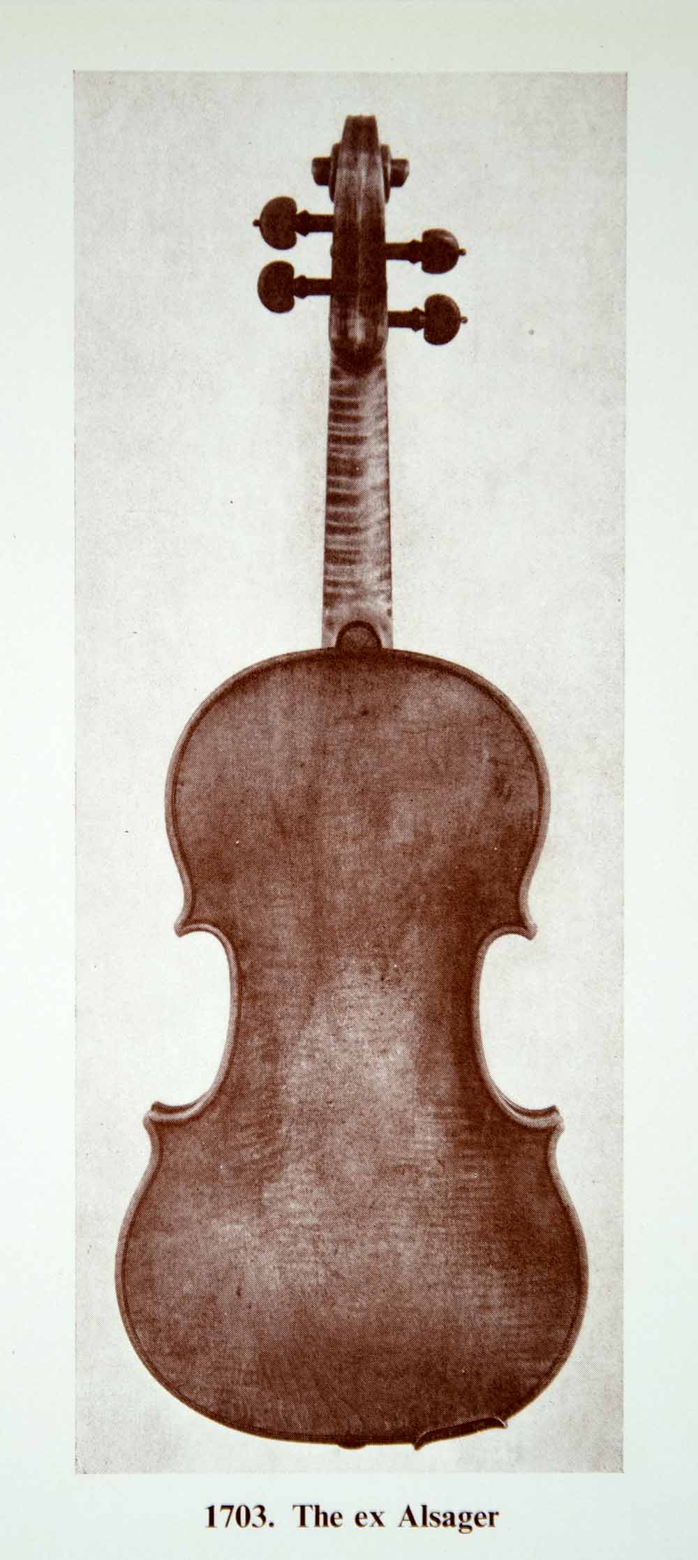 1961 Prints Antonio Stradivari Ex Alsager Violin Music Instrument Golden XMA4