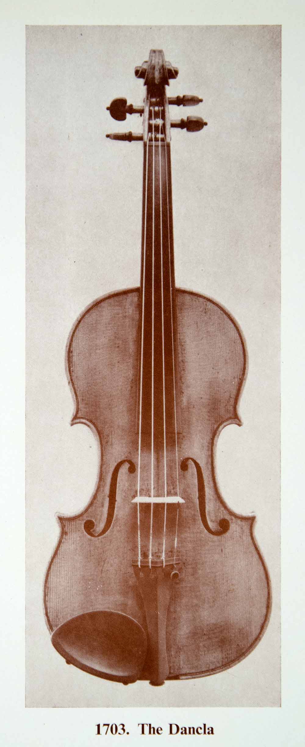 1961 Prints Antonio Stradivari Dancla Violin Musical Instrument Golden XMA4