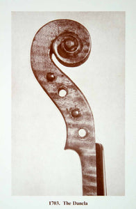 1961 Prints Antonio Stradivari Dancla Violin Musical Instrument Golden XMA4