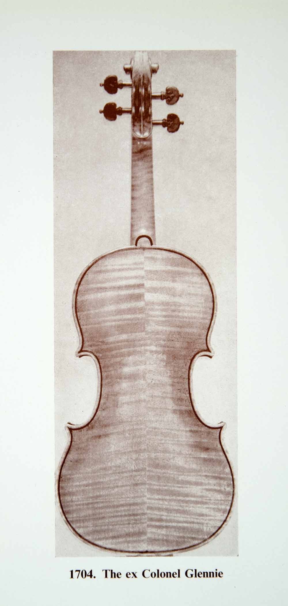 1961 Prints Antonio Stradivari Ex Colonel Glennie Violin Music String XMA4