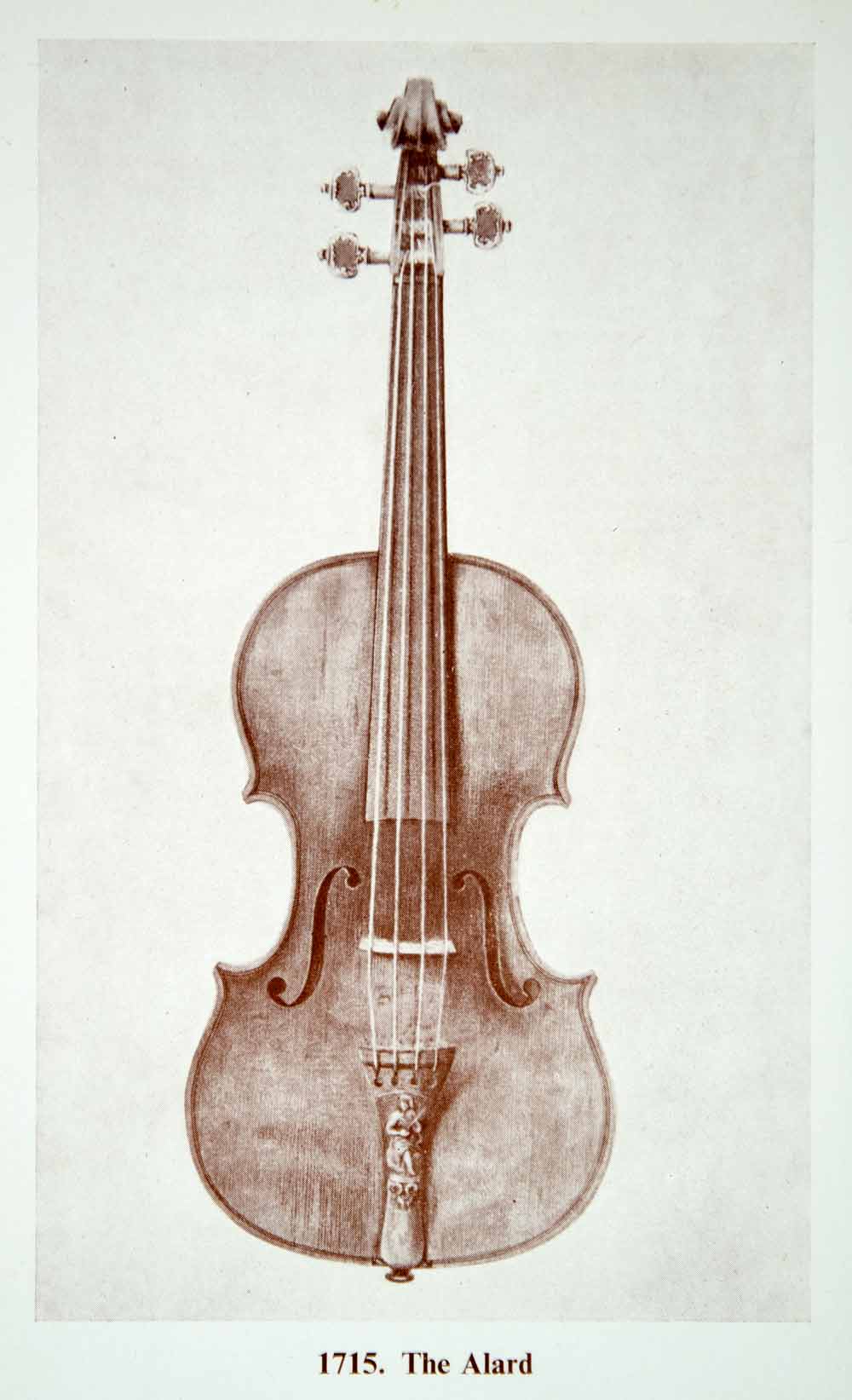1961 Print Antonio Stradivari Alard Violin Music String Instrument