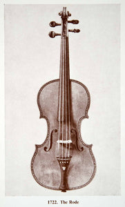 1961 Print Antonio Stradivarius Pierre Rode Violin Musical String XMA4