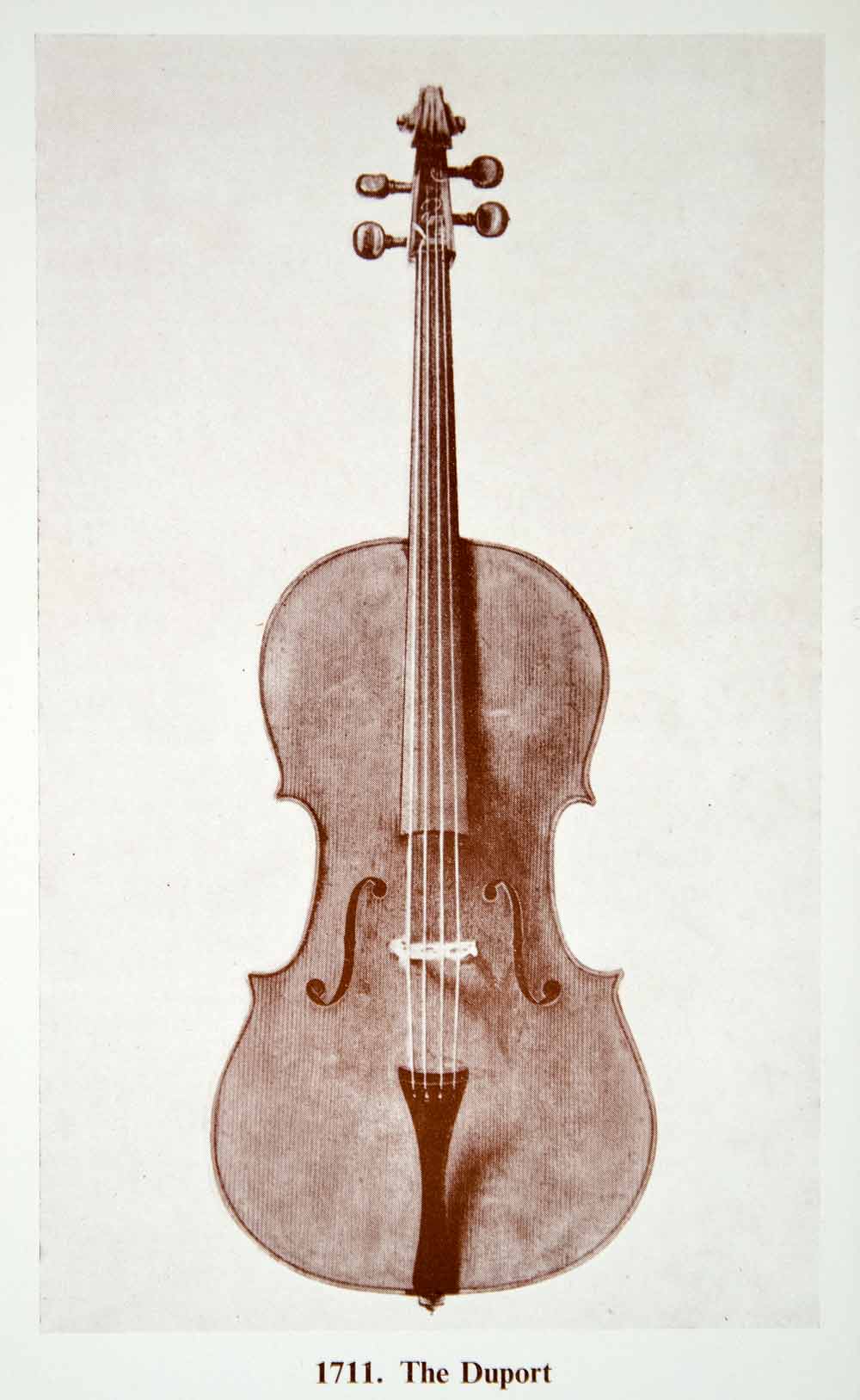 1961 Print Antonio Stradivari Duport Violoncello Music Instrument