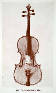 1961 Print Antonio Stradivari Spanish Inlaid Viola Musical String XMA4