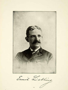 1900 Print Emil Liebling Portrait German American Pianist Musician Composer XMA5