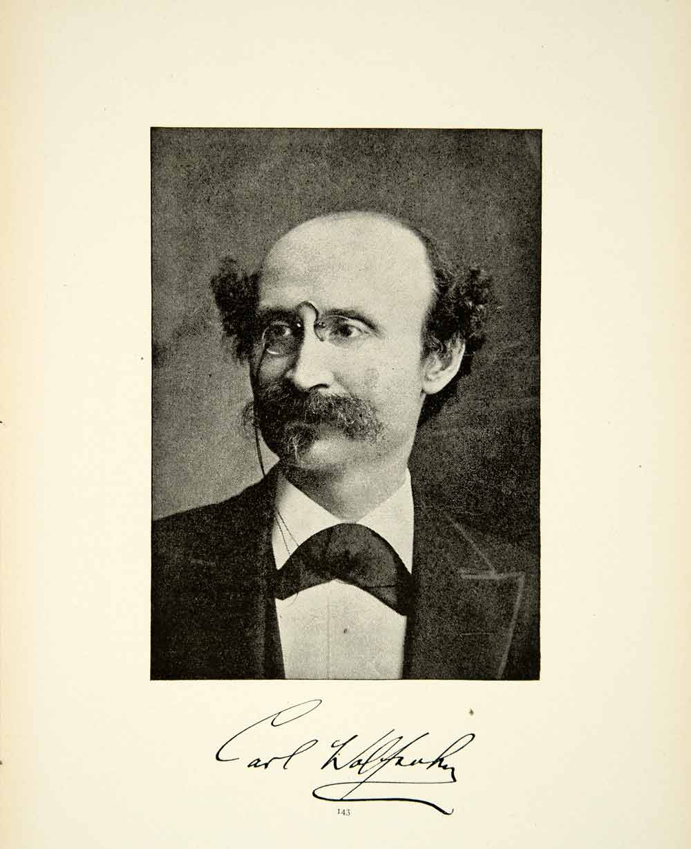 1900 Print Carl Wolfsohn Portrait Concert Pianist Music Victorian Era XMA5