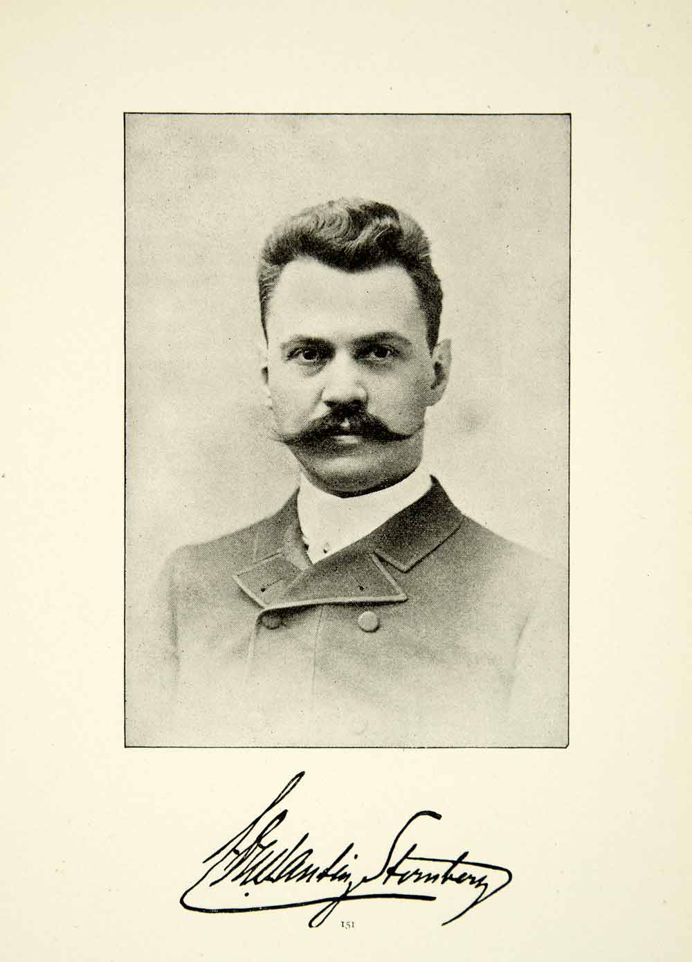 1900 Print Constantin Ivanovich Von Sternberg Portrait Music Composer XMA5
