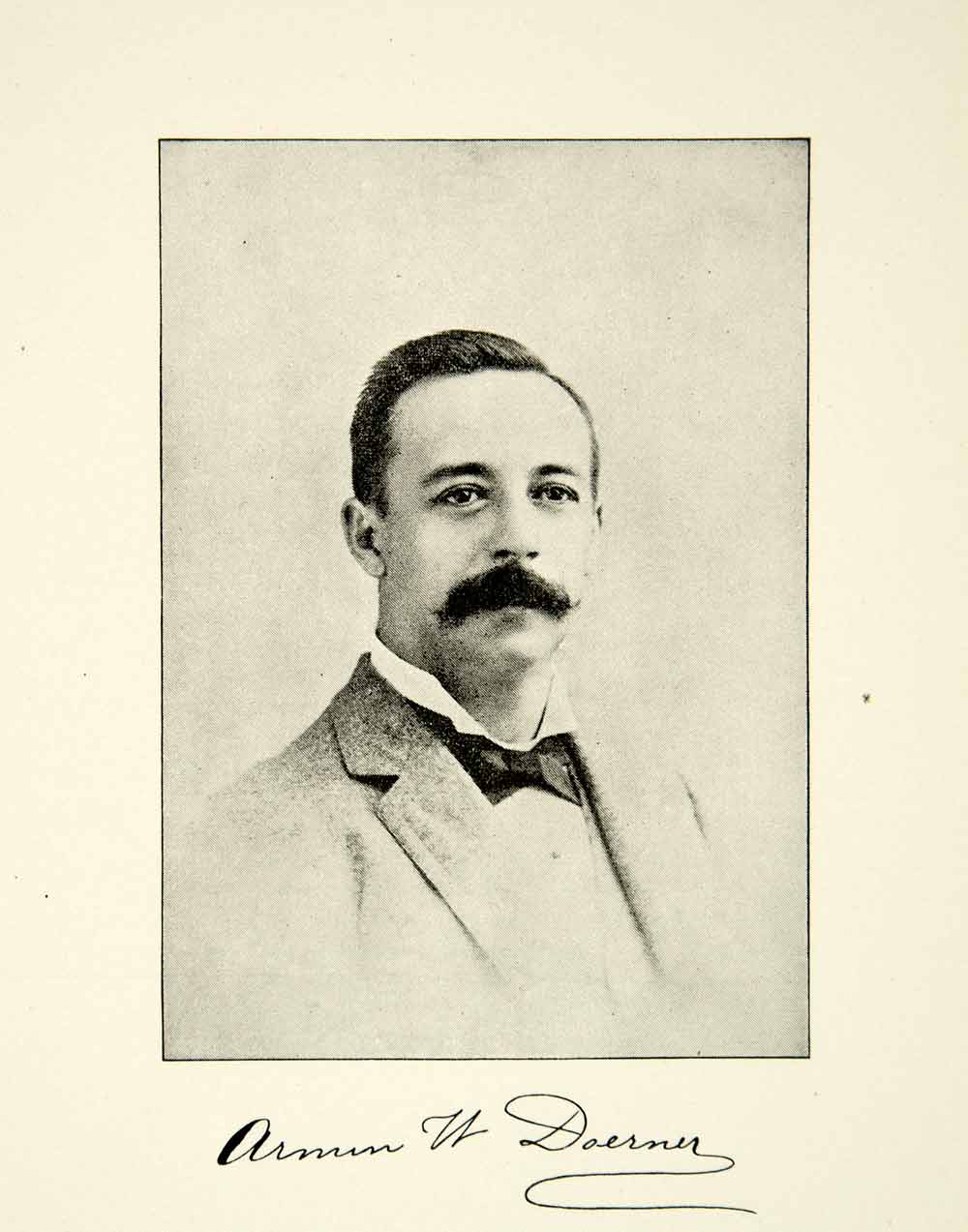 1900 Print Armin W Doerner Portrait Pianist Musician Composer Victorian Era XMA5