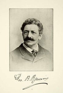1900 Print Giovanni B Ronconi Portrait Opera Singer Flutist Musician XMA5