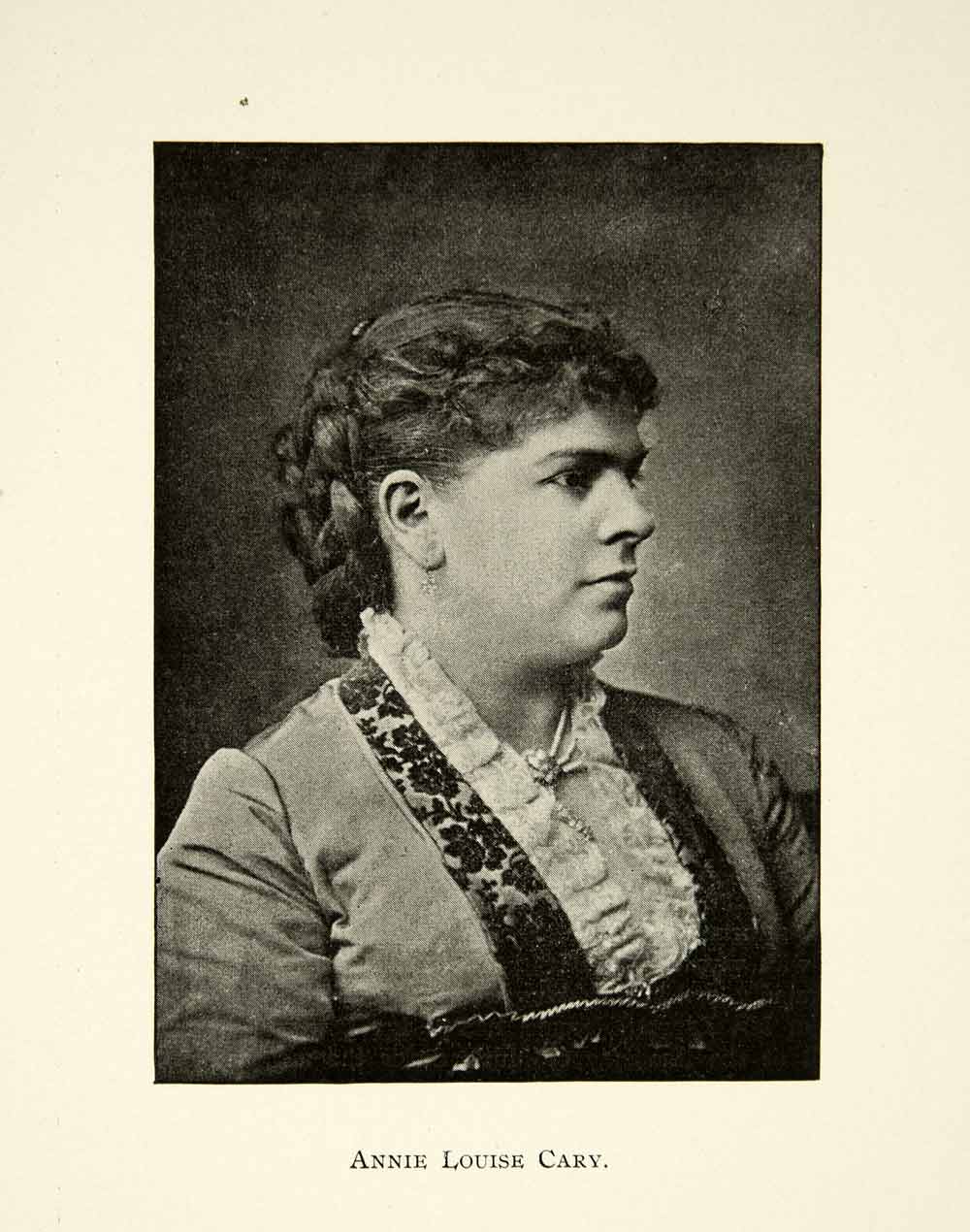 1900 Print Annie Louise Cary Portrait Opera Singer Music Victorian Fashion XMA5