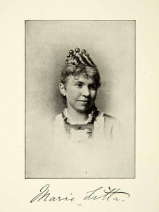 1900 Print Marie Eugenia Von Elsner Litta Portrait Opera Singer Music XMA5