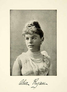 1900 Print Alice Ryan Portrait Singer Music Mendelssohn Quintette Club XMA5