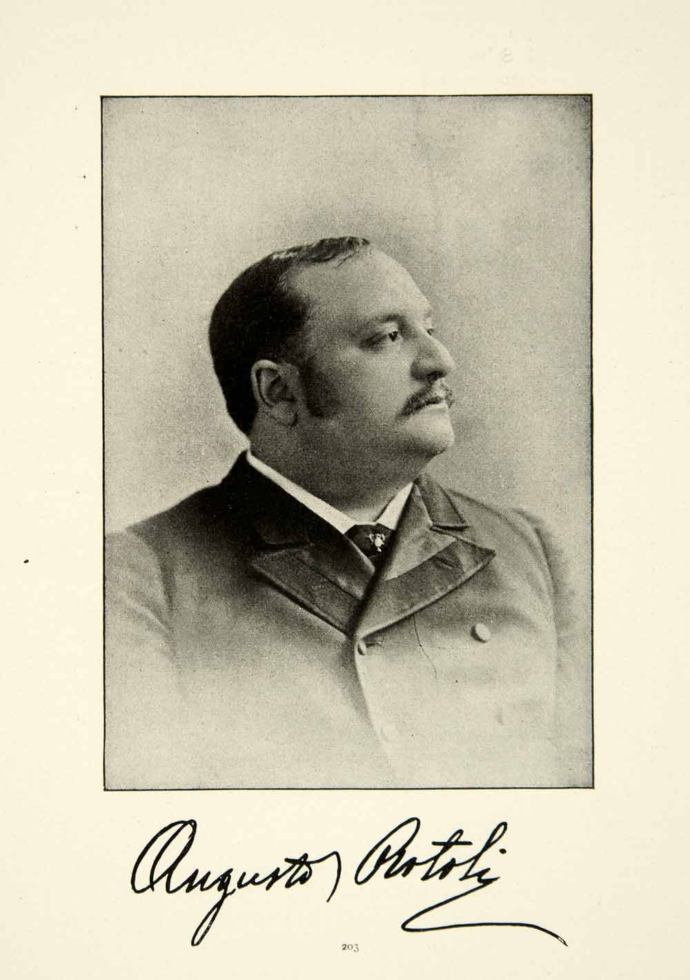 1900 Print Augusto Rotoli Portrait Italian Music Composer Opera Singer XMA5