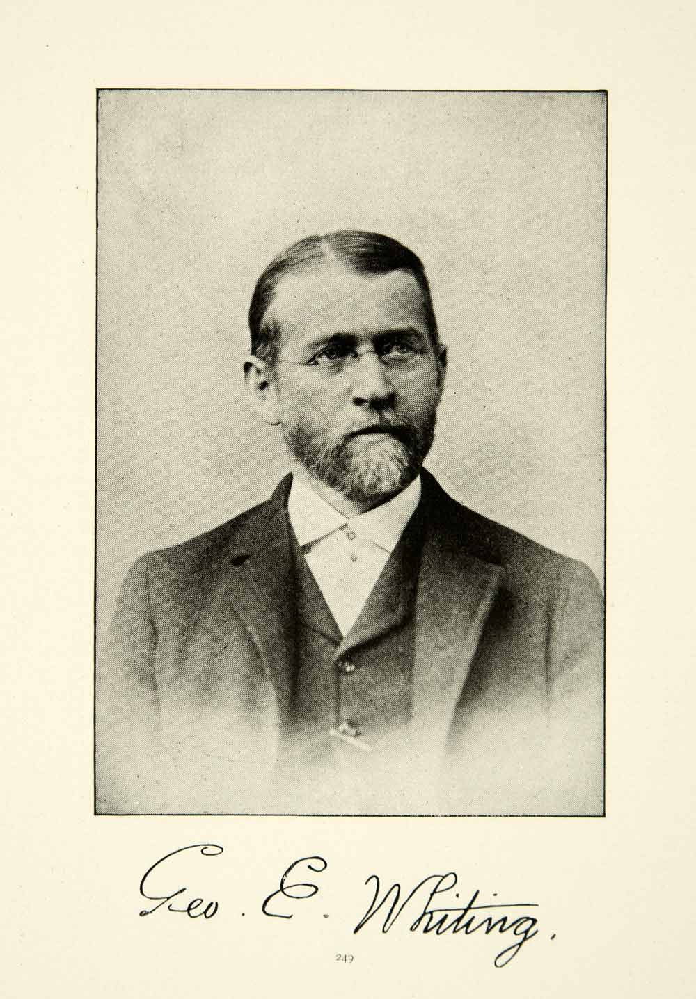 1900 Print George Elbridge Whiting Portrait Music Composer Organist XMA5