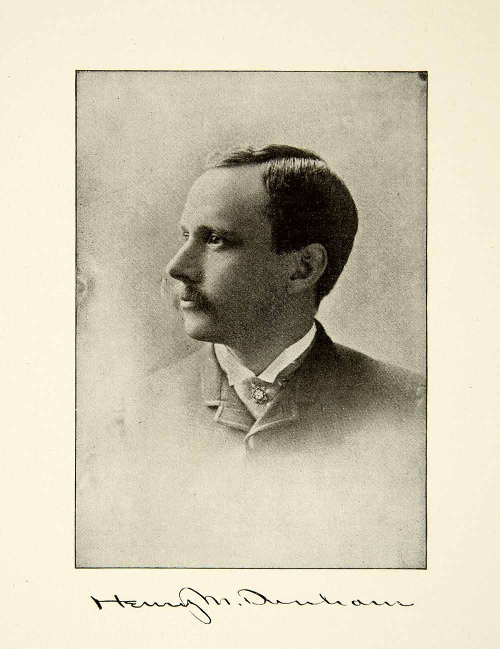 1900 Print Henry Morton Dunham Portrait Organist Composer Music Victorian XMA5