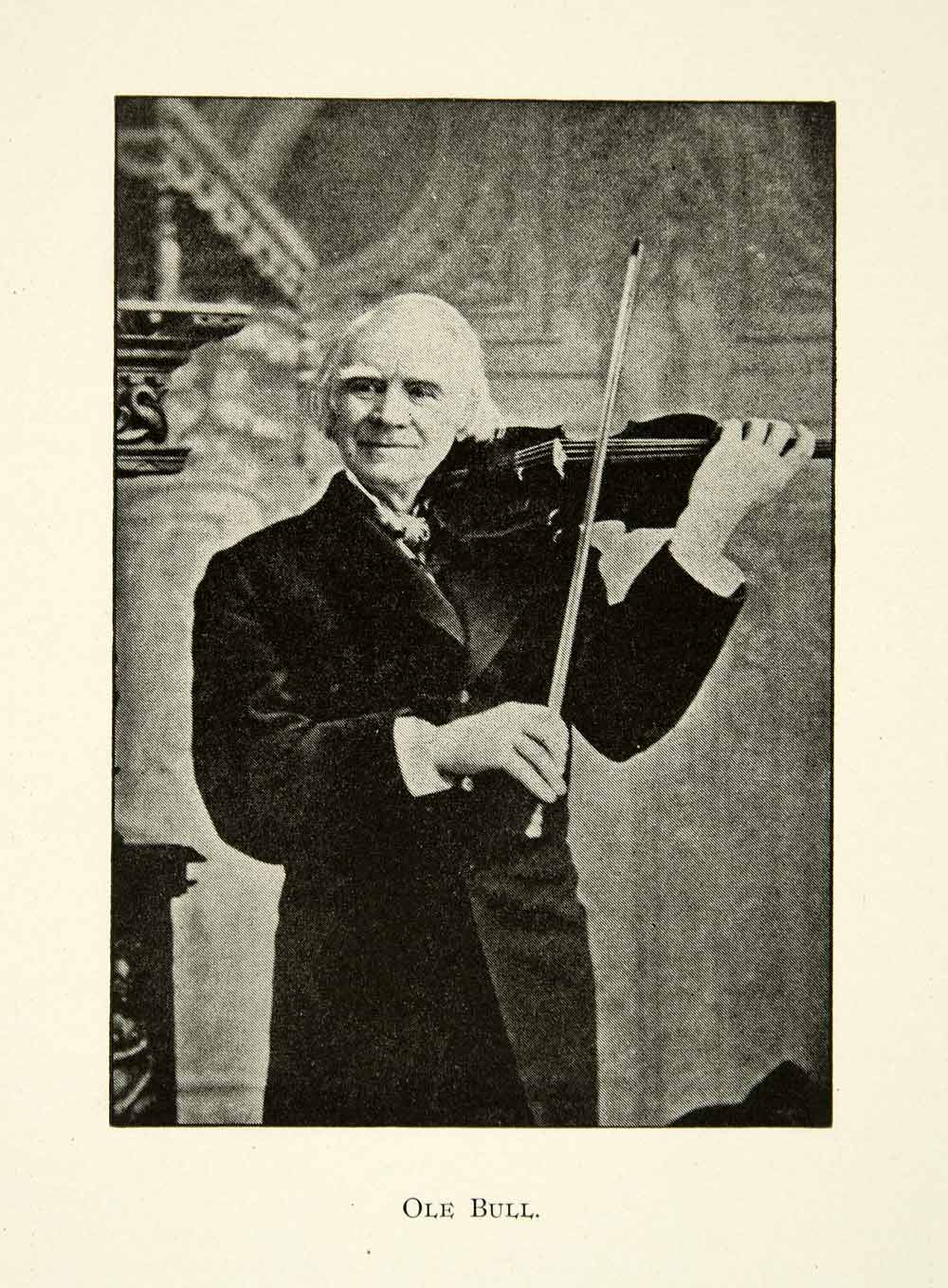 1900 Print Ole Bornemann Bull Portrait Violinist Musician Composer XMA5