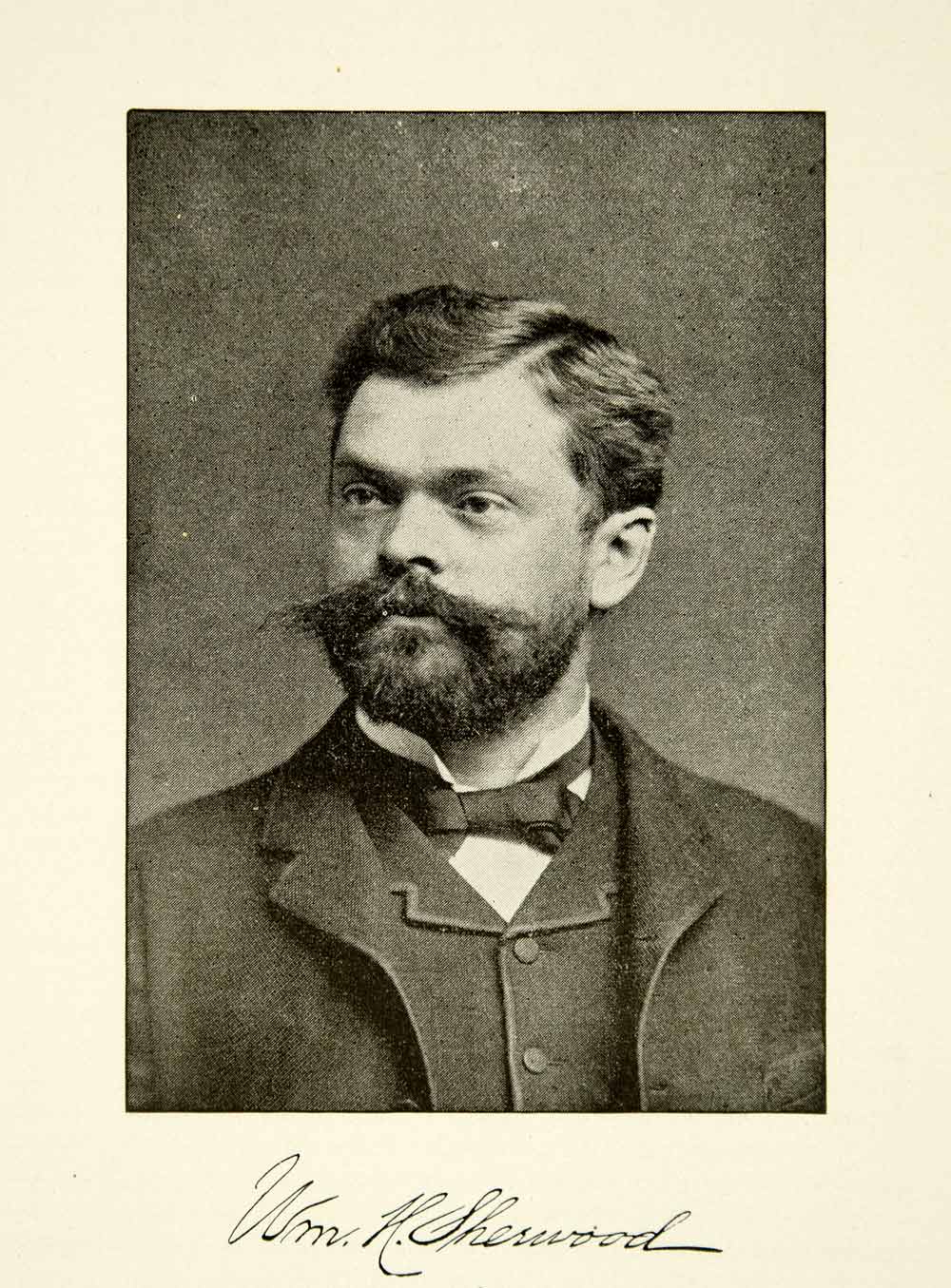 1900 Print William H Sherwood Portrait Pianist Chicago Conservatory Mu