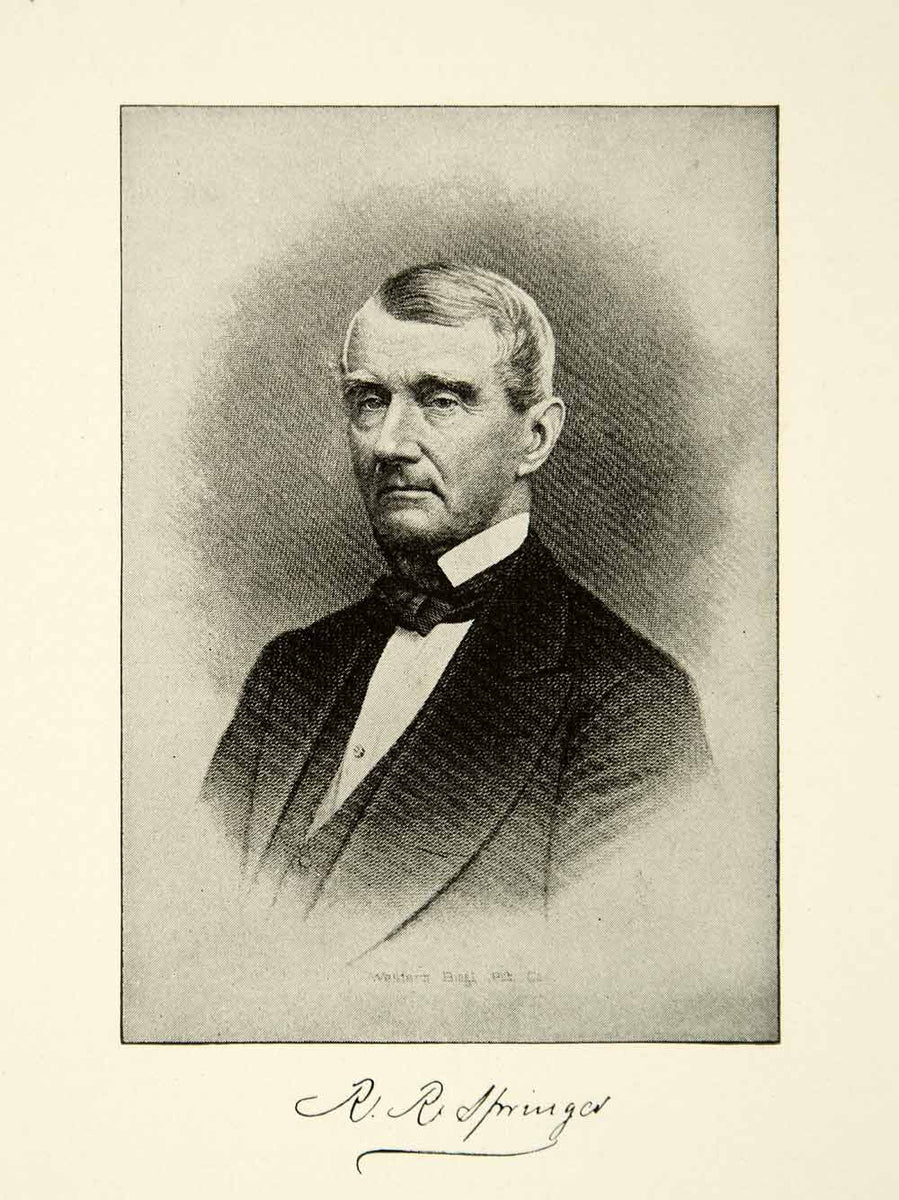 1900 Print Reuben Runyan Springer Portrait Cincinnati Music Hall Victo ...
