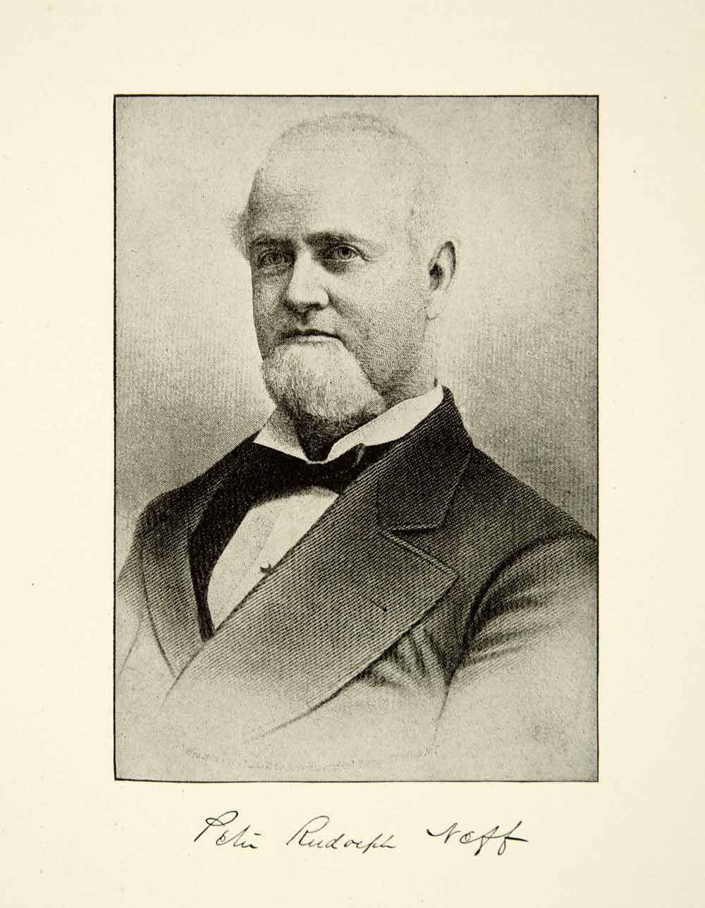 1900 Print Colonel Peter Rudolph Neff Portrait Cincinnati College Music XMA5