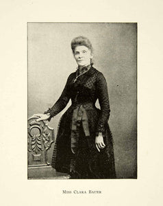1900 Print Clara Bauer Portrait Cincinnati Conservatory Music Founder XMA5