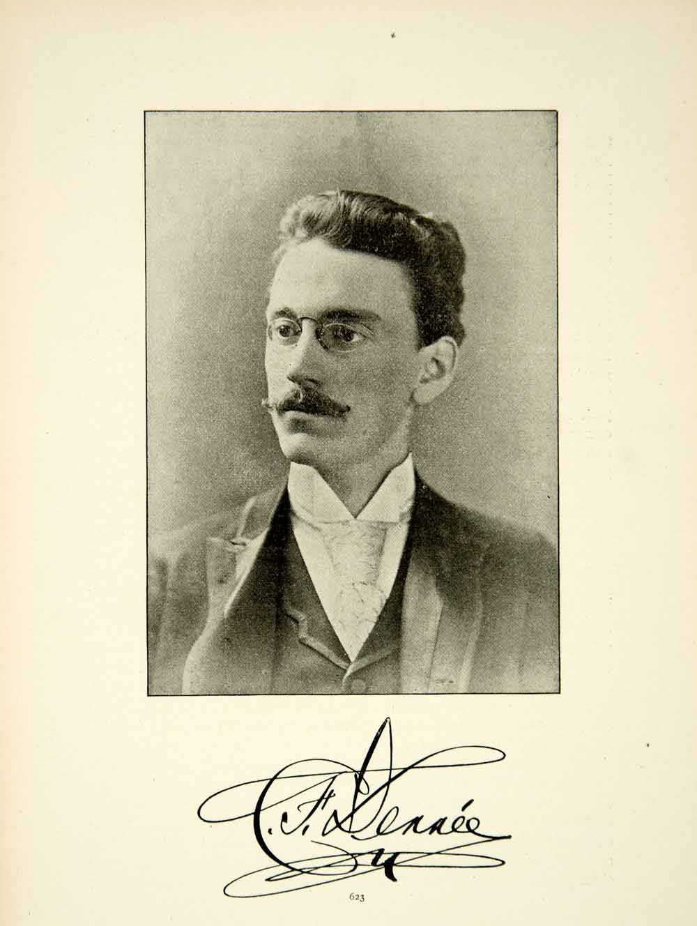 1900 Print Charles Frederick Dennee Portrait Pianist Violinist Music XMA5