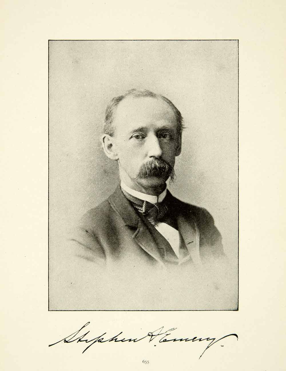 1900 Print Stephen Albert Emery Portrait Composer New England Conservatory XMA5