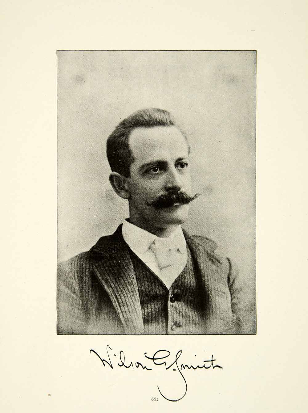 1900 Print Wilson G Smith Portrait Pianist Composer Music Victorian Era XMA5