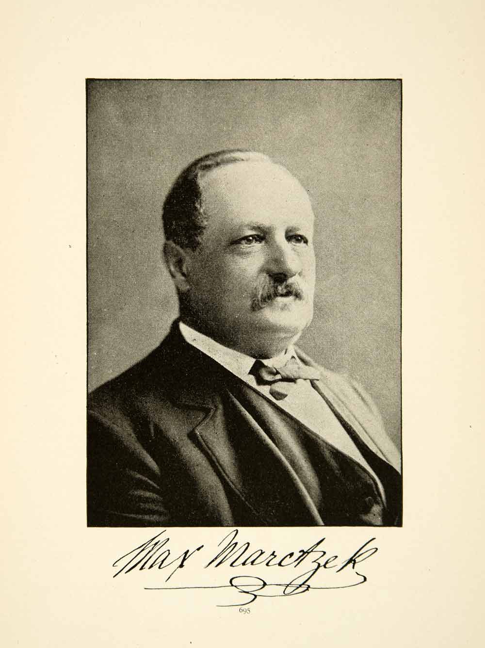 1900 Print Max Maretzek Portrait Music Composer Conductor Impresario XMA5