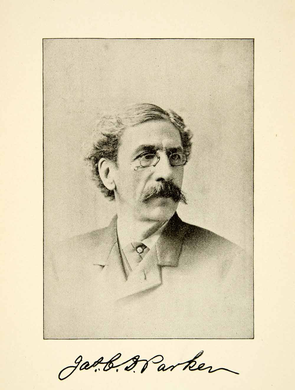 1900 Print James Cutler Dunn Parker Portrait Music Composer Boston XMA5
