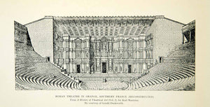 1927 Print Roman Theater Orange France Architecture Stage Play