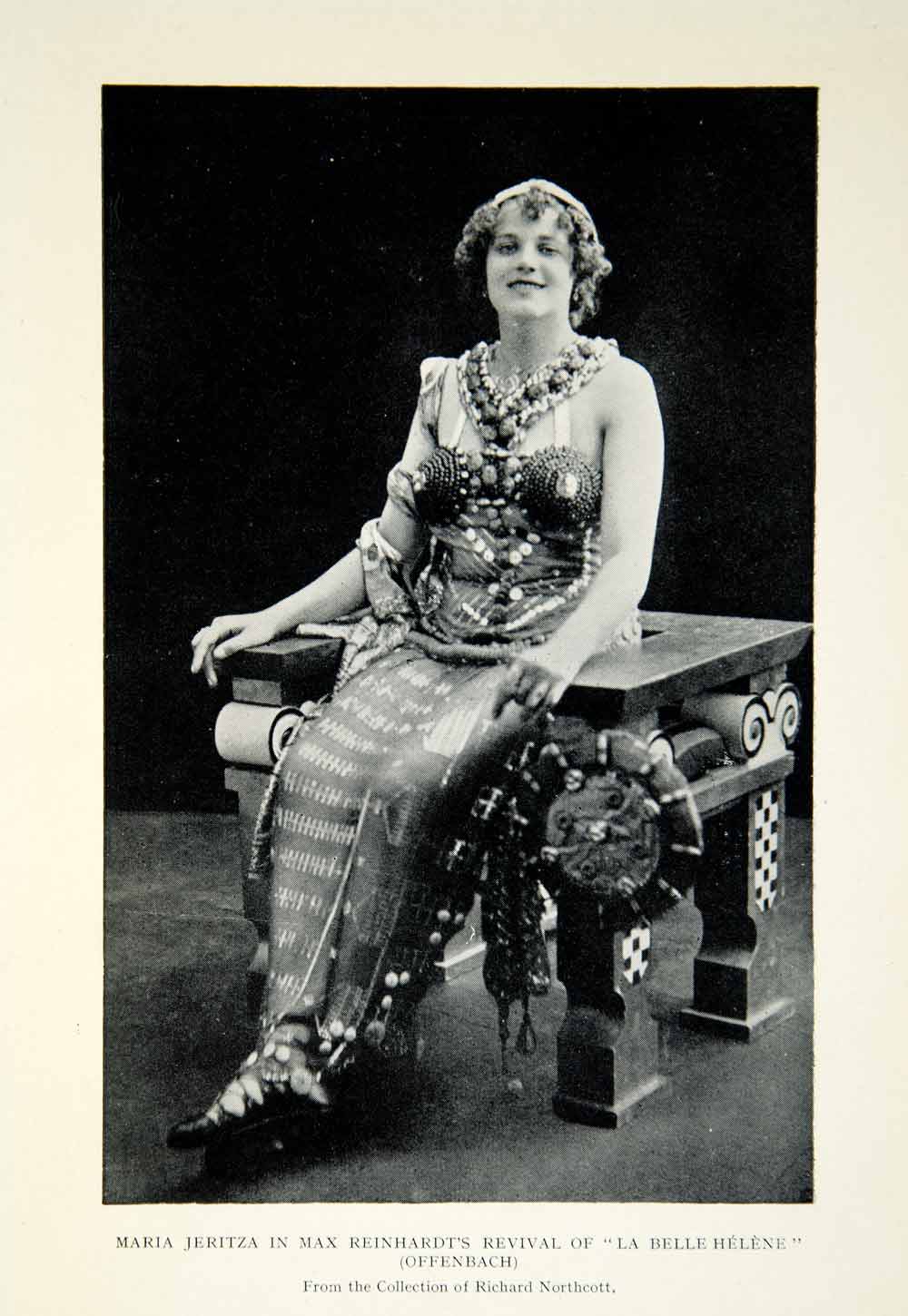1927 Print Portrait Actress Maria Jeritza Max Reinhardt Belle Helene XMB3