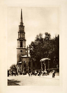 1904 Photogravure Park Street Church Boston Massachusetts Cityscape Peter XMD1