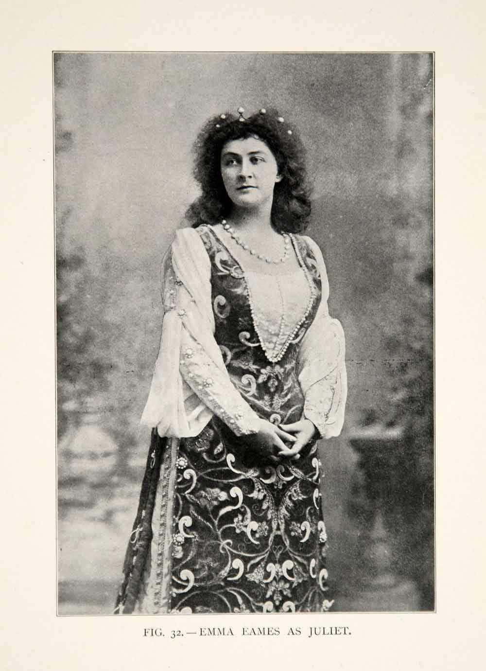 1904 Print Emma Eames Portrait Soprano Opera Singer Romeo Juliet