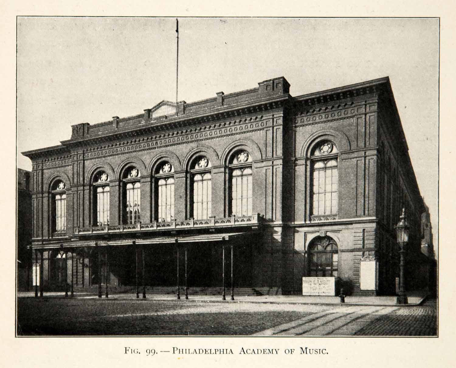 1904 Print Philadelphia Academy Music Building Pennsylvania College XMD1