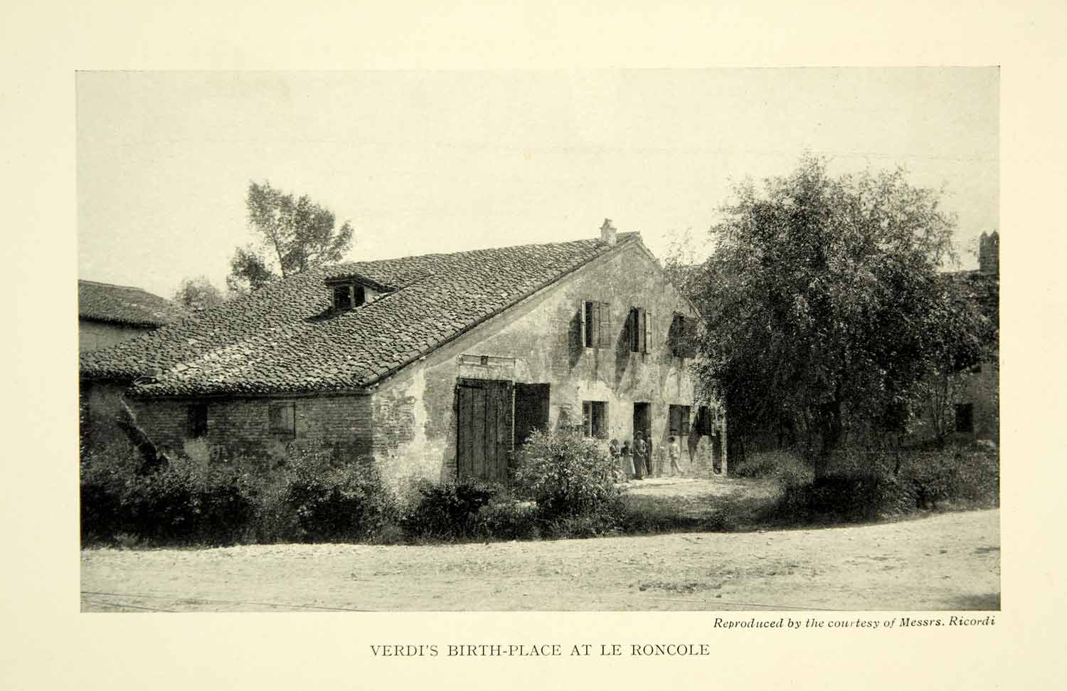 1931 Print Birthplace Giuseppe Verdi Le Roncole Parma Italy Home House XMD2