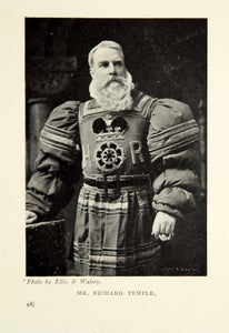 1914 Print Richard Temple Costume Portrait Opera Sing Stage Director Actor XMD5
