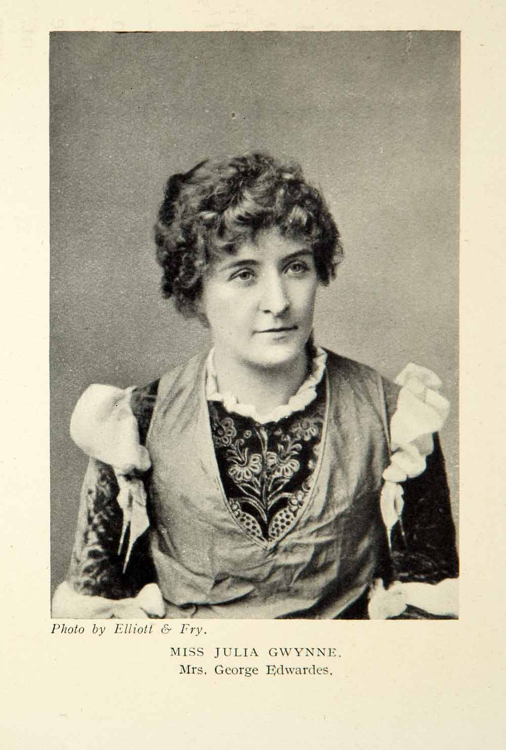 1914 Print Portrait Julia Gwynne Edwardes English Opera Singer Actress Wife XMD5