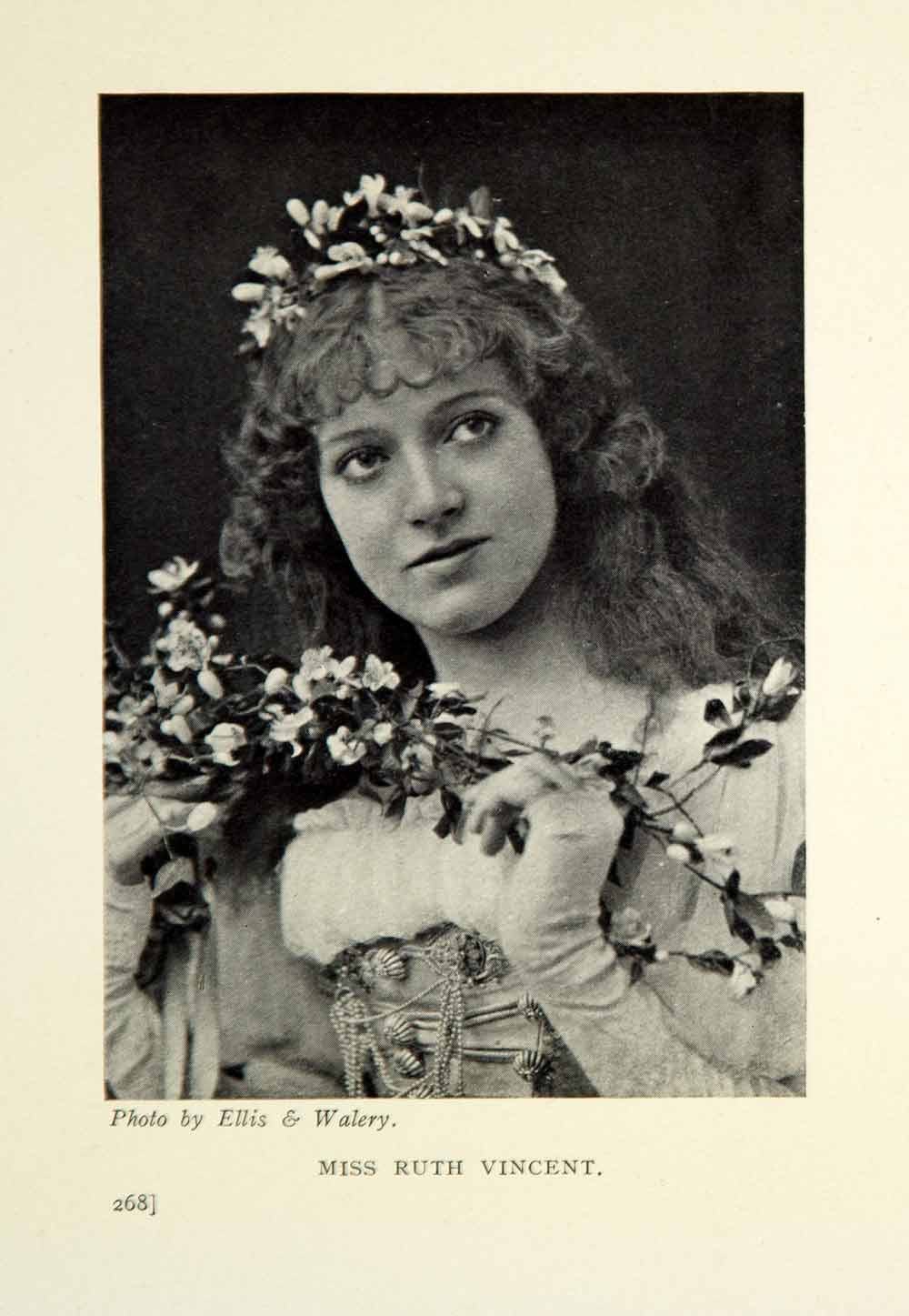 1914 Print Portrait Ruth Vincent English Opera Singer Actress Savoy Costume XMD5