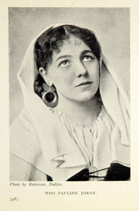 1914 Print Portrait Pauline Joran Opera Singer Actress Baroness Costume XMD5