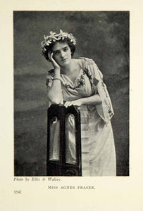 1914 Print Portrait Agnes Fraser Passmore Opera Singer Actress Costume XMD5