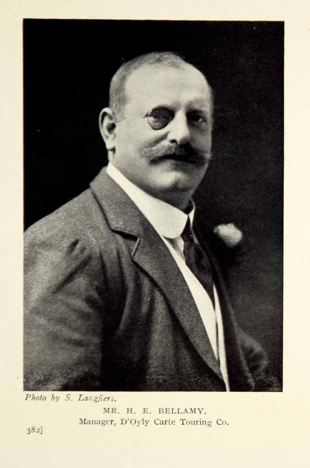 1914 Print H. E. Bellamy Opera Singer Actor D'Oyly Carte Portrait Costume XMD5