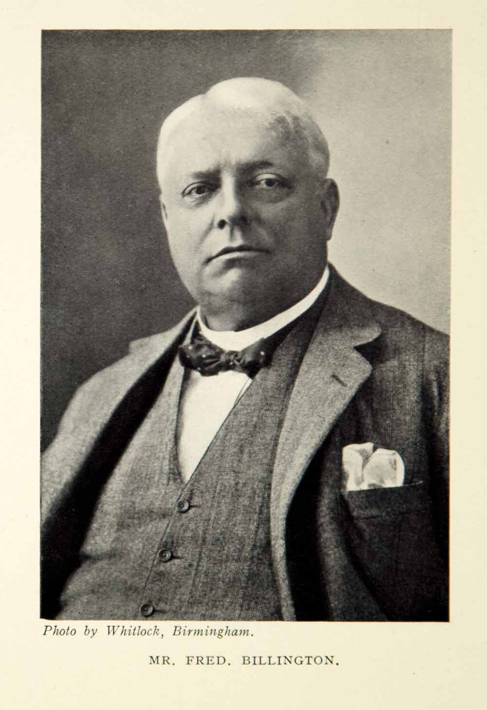 1914 Print Portrait Fred Billington English Singer Actor Opera Savoy D'Oyly XMD5