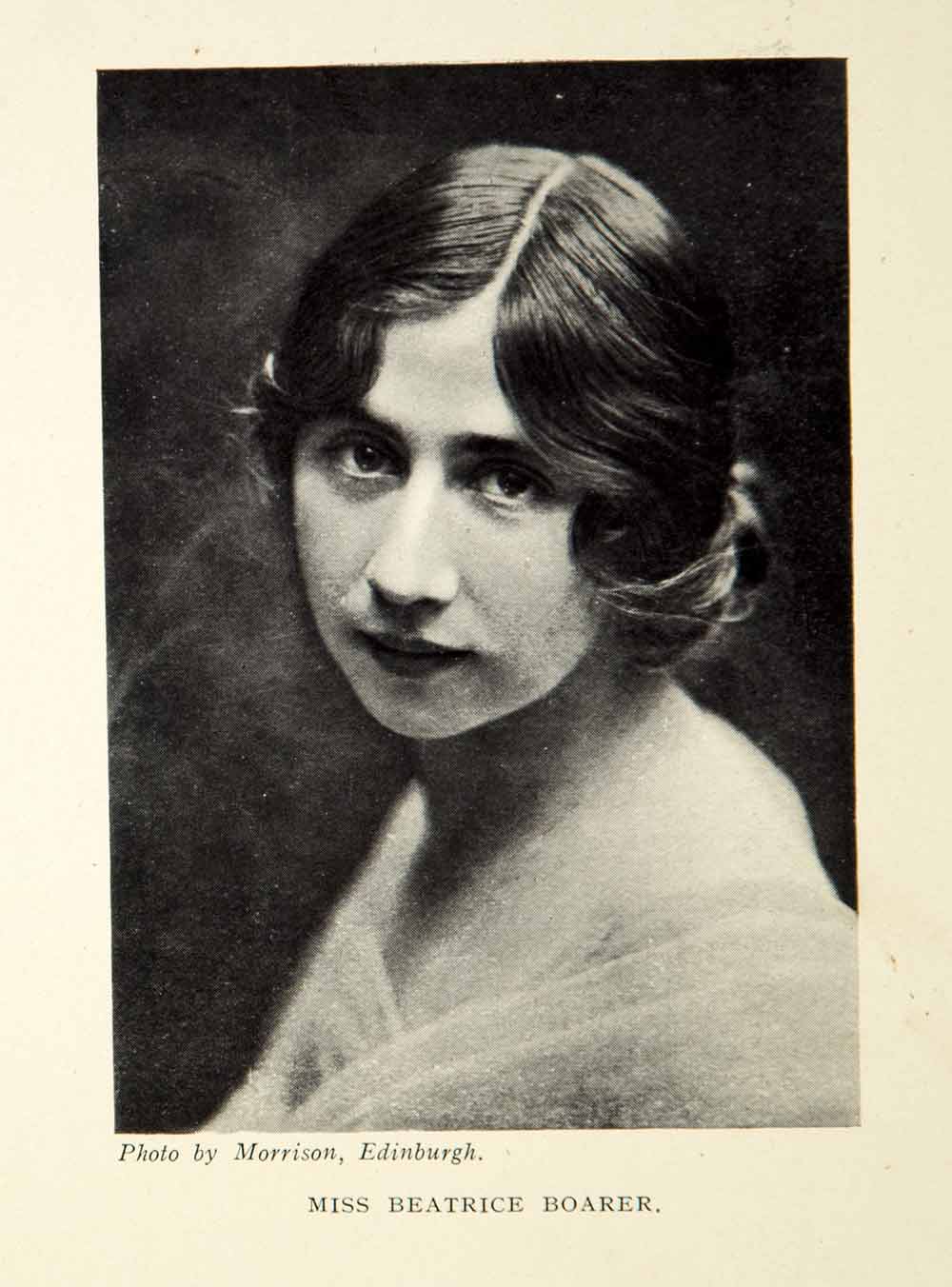 1914 Print Portrait Beatrice Boarer D'Oyly Carte Opera Singer Actor Theater XMD5