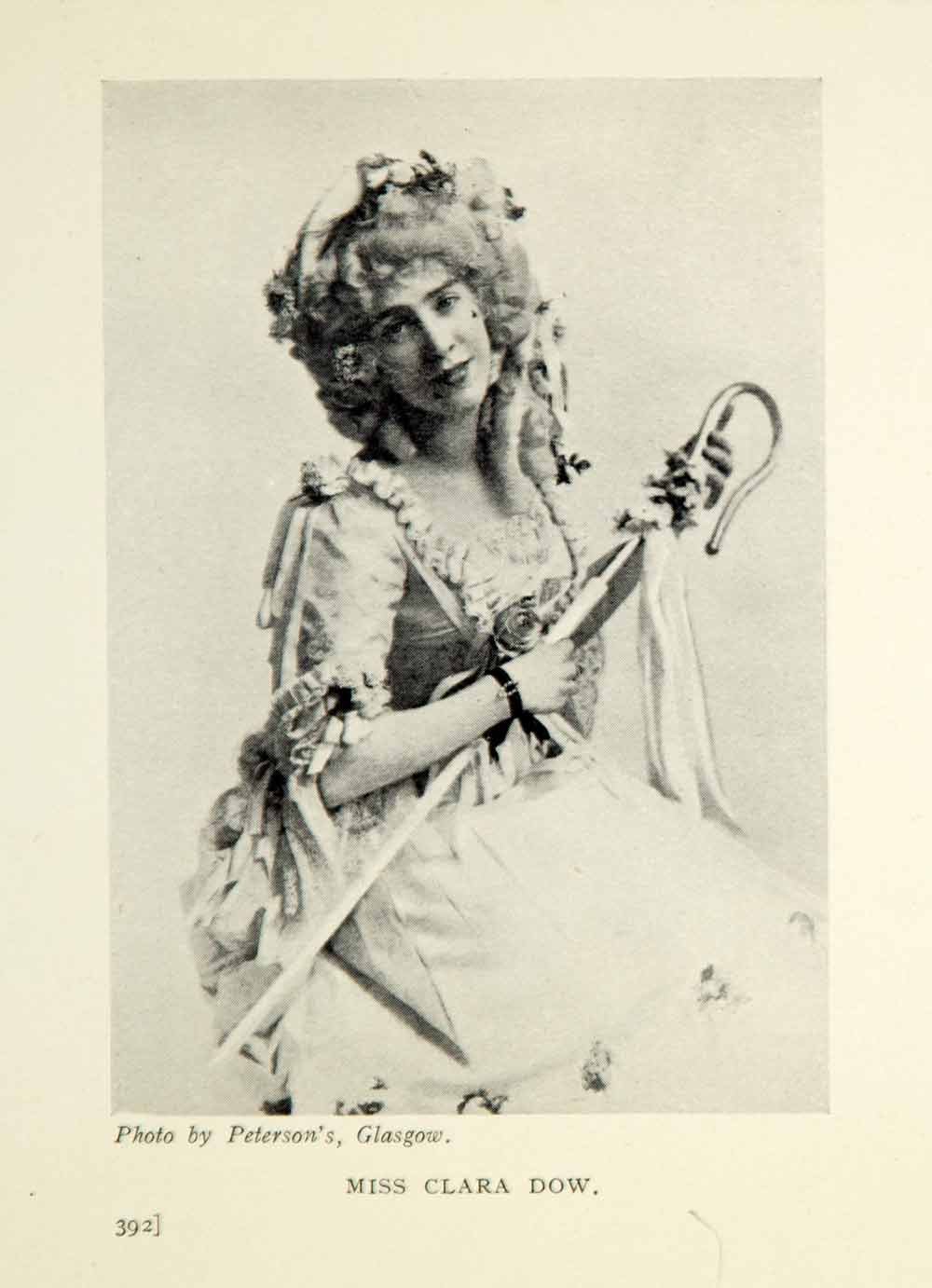 1914 Print Portrait Clara Dow Soprano Opera Singer Actress Costume D'Oyly XMD5