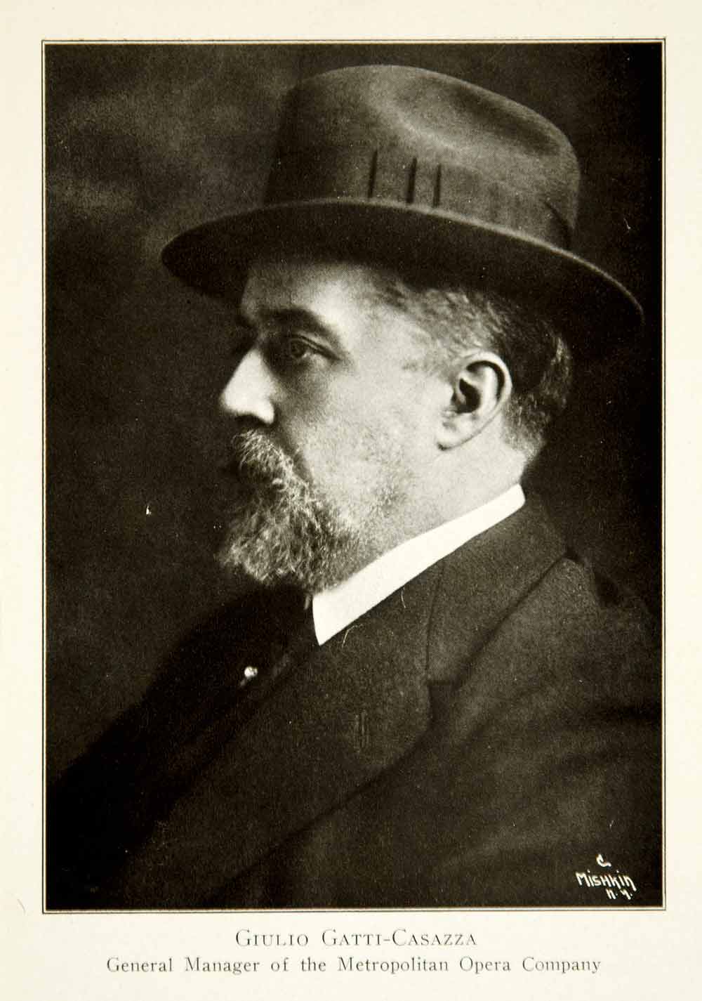 1919 Print Giulio Gatti-Casazza Portrait Manager NY Metropolitan Opera XMD7